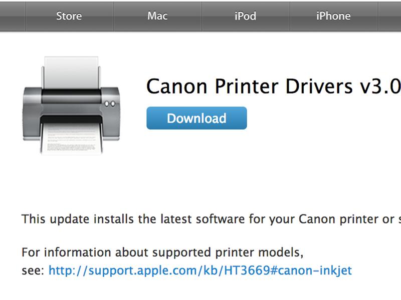apple canon printer drivers