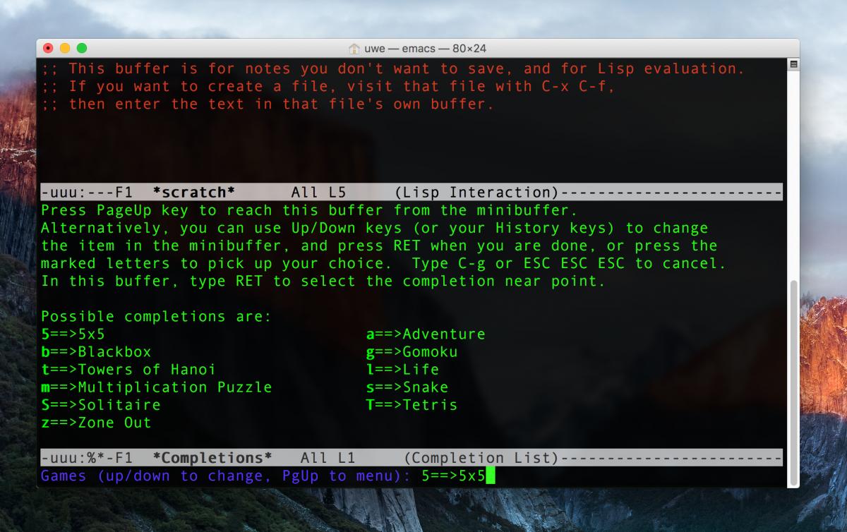 emacs for osx