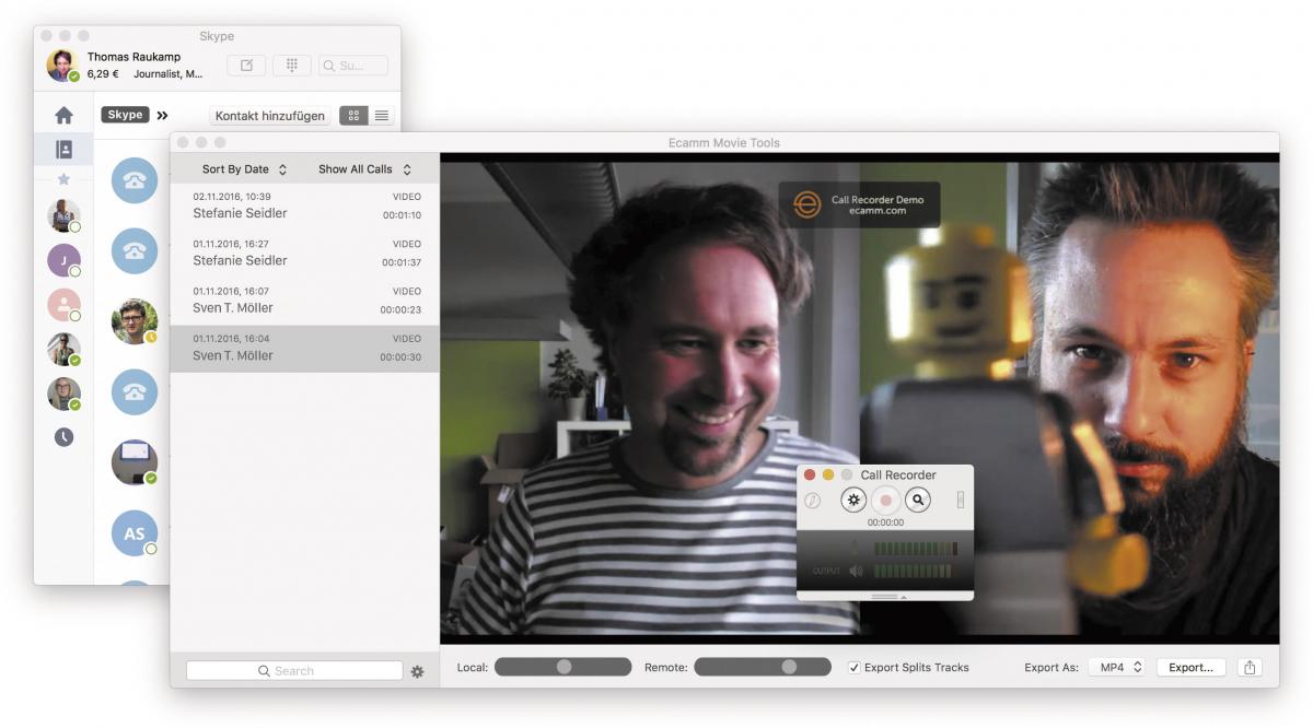 call recorder and skype 7.58 for mac