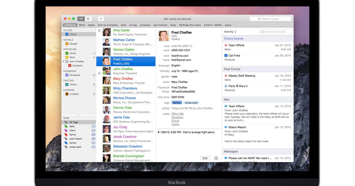 busycontacts sync with mac contacts