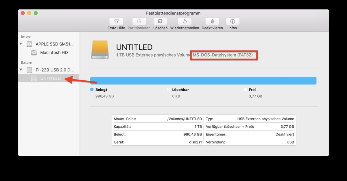 format usb drive for ps4 on mac